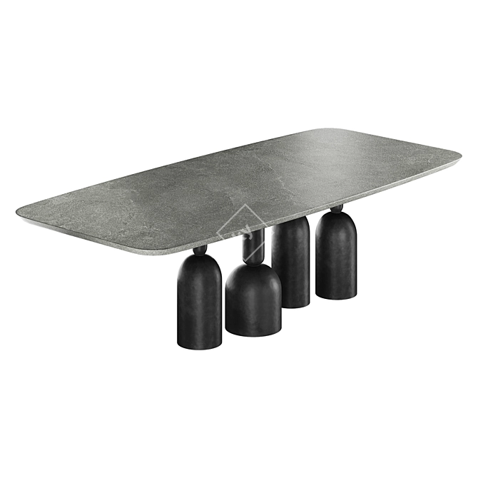 Modern Steel Cop Table, Bonaldo 3D model image 1