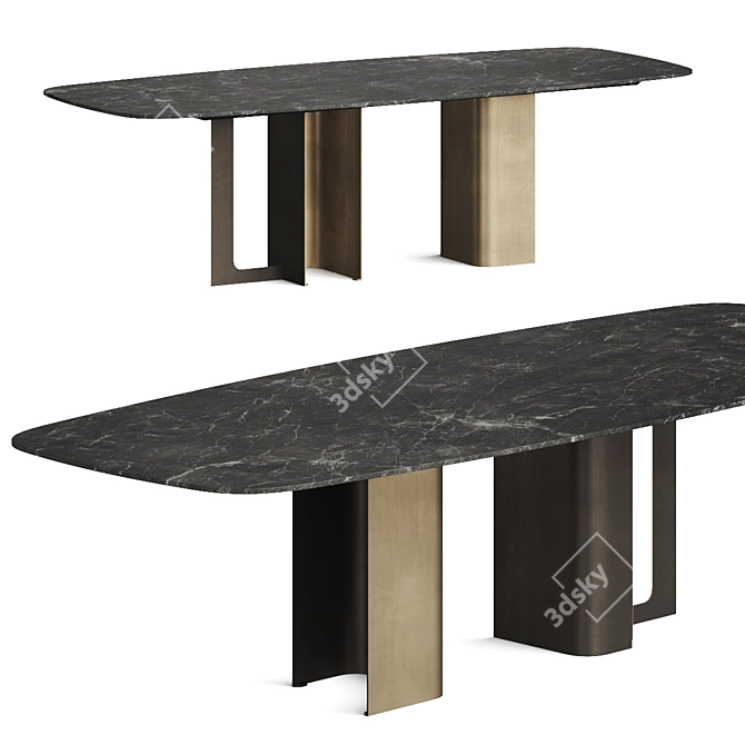 Mirage 2 Dining Table Set 3D model image 1