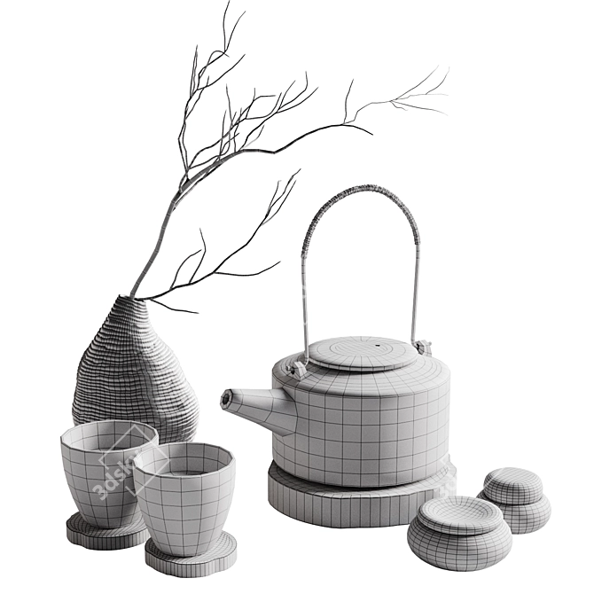 Sparrow Decor Set: 3D Model 3D model image 5