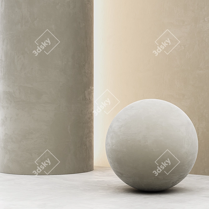 Decorative Plaster Texture Map 3D model image 1