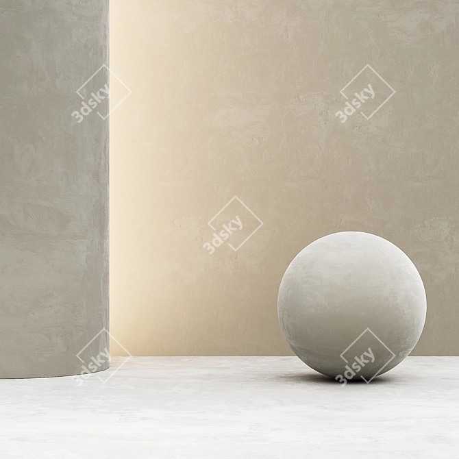 Decorative Plaster Texture Map 3D model image 2