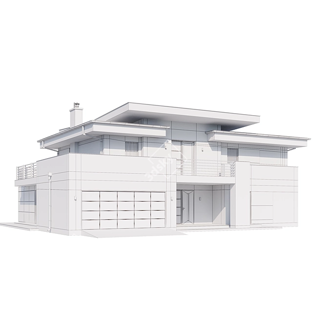 Modern Mansion Architectural Model 3D model image 6