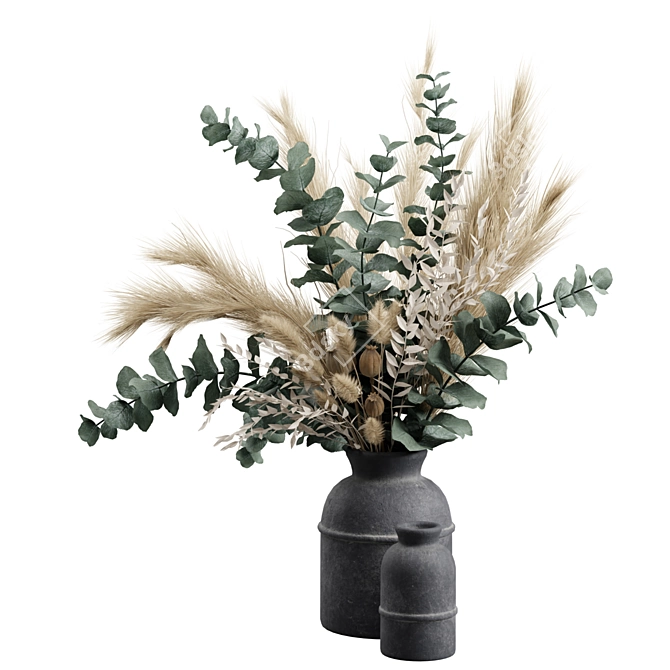 Elegant Pampas Vase Bouquet Display 3D model image 6