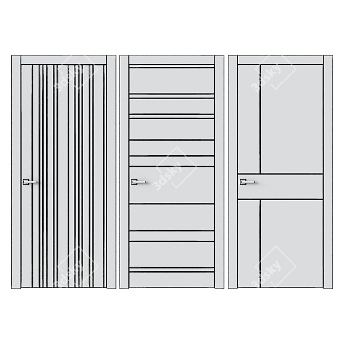  LINEA Interior Doors Model 3D model image 5