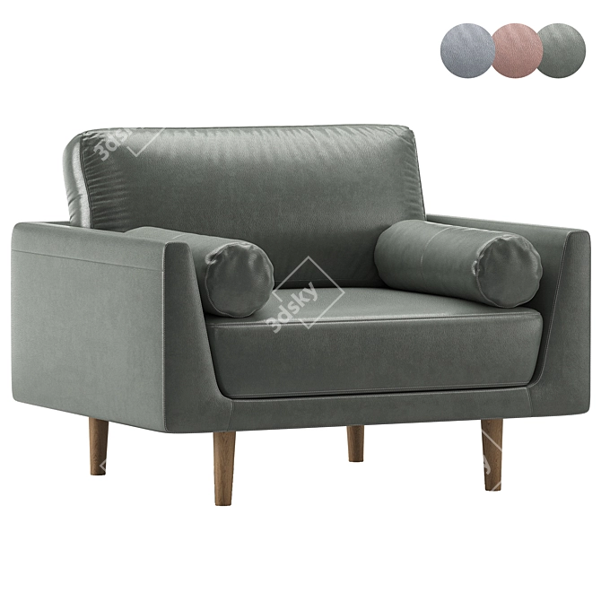 Contemporary Armchair Collection - Storm 3D model image 1