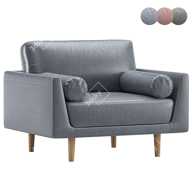 Contemporary Armchair Collection - Storm 3D model image 2