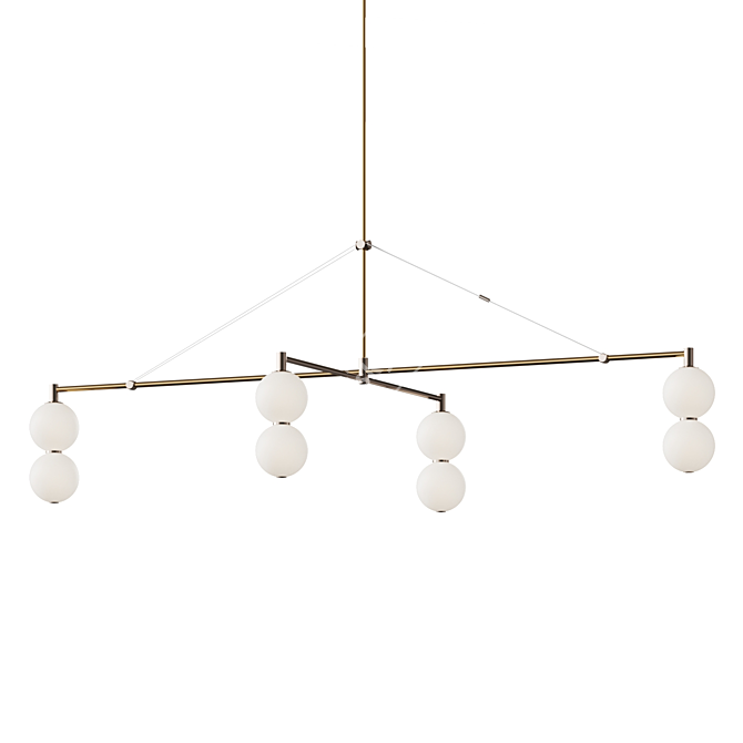 Echo Linear Chandelier Set 3D Models 3D model image 2