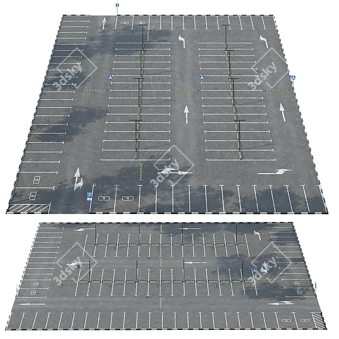 Corona DistanceMap Car Park 3D model image 1