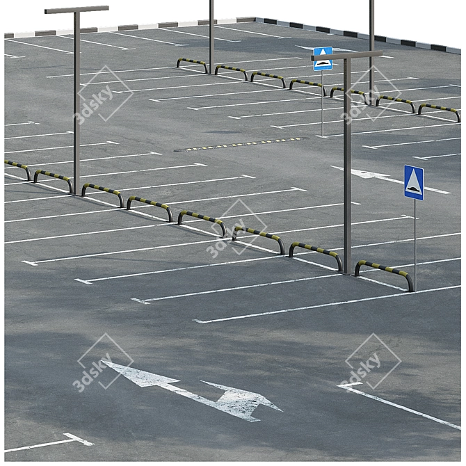 Corona DistanceMap Car Park 3D model image 3