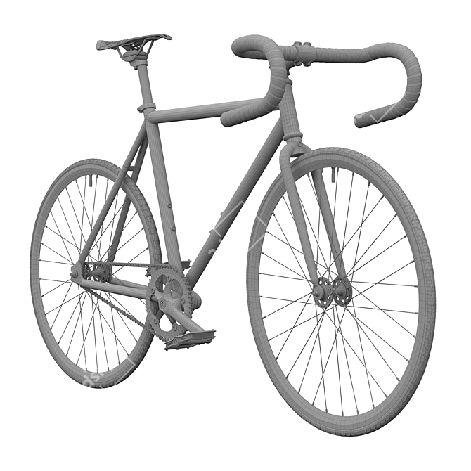 Прочный Fixie Фривил Велосипед 3D model image 4