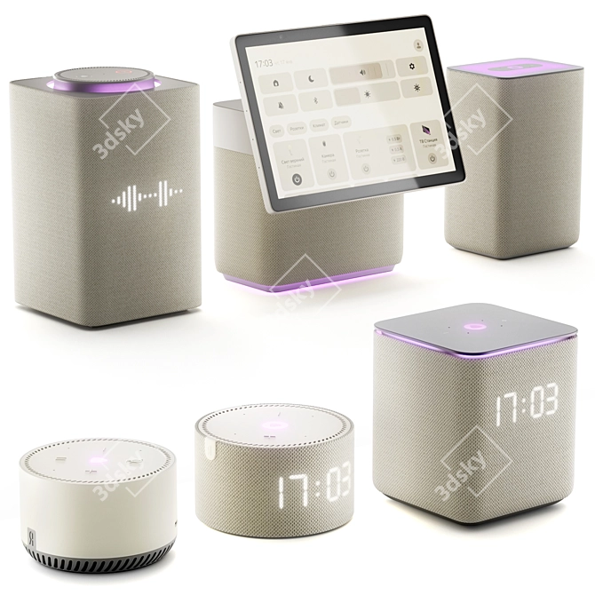 Yandex Smart Speakers Collection 3D model image 1