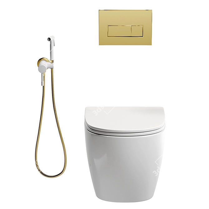 Modern Bathroom Set: Stylus, Boheme Uno, AlcaPlast 3D model image 4