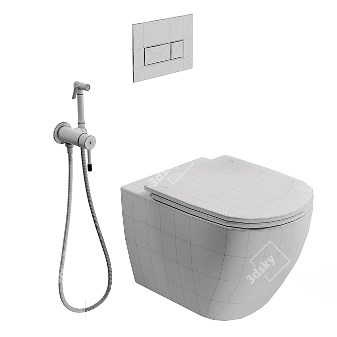 Modern Bathroom Set: Stylus, Boheme Uno, AlcaPlast 3D model image 6