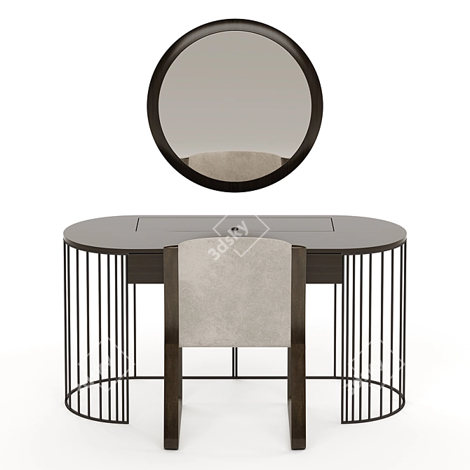 Elegant Doppler Dressing Table Set 3D model image 3