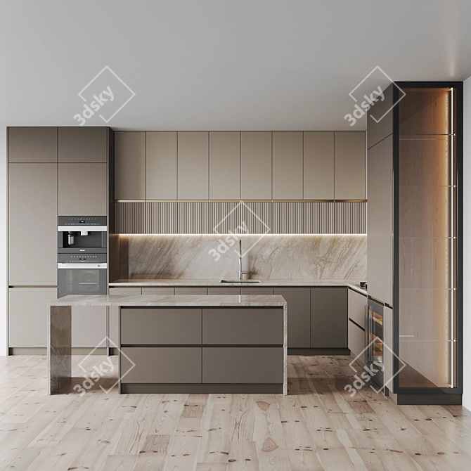 Modern Kitchen 3D Models Bundle 3D model image 1