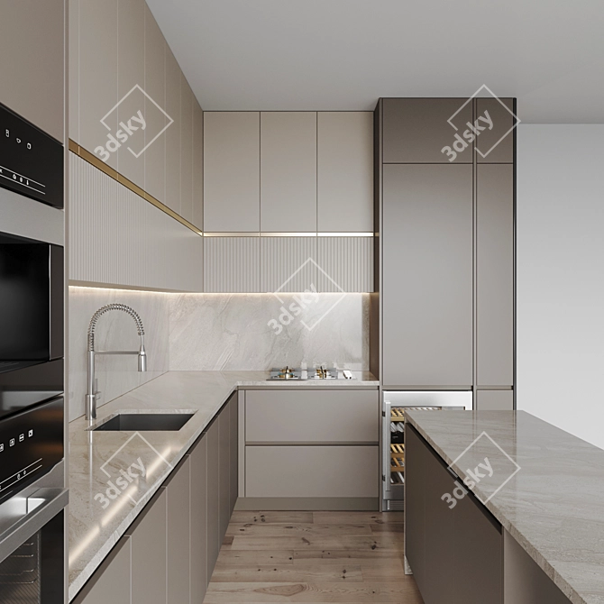 Modern Kitchen 3D Models Bundle 3D model image 4