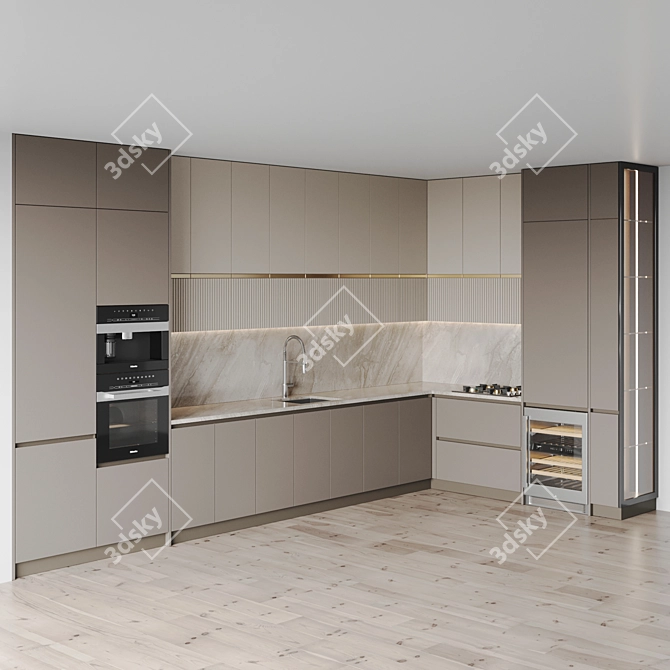 Modern Kitchen 3D Models Bundle 3D model image 6