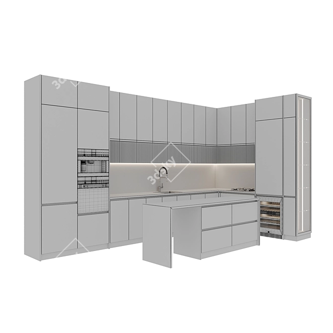 Modern Kitchen 3D Models Bundle 3D model image 7