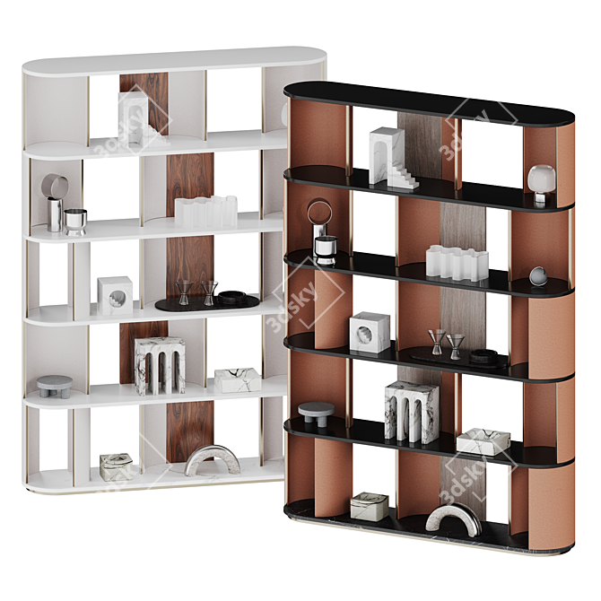 Elegant Capital Collection Bookcase Sipario 3D model image 4