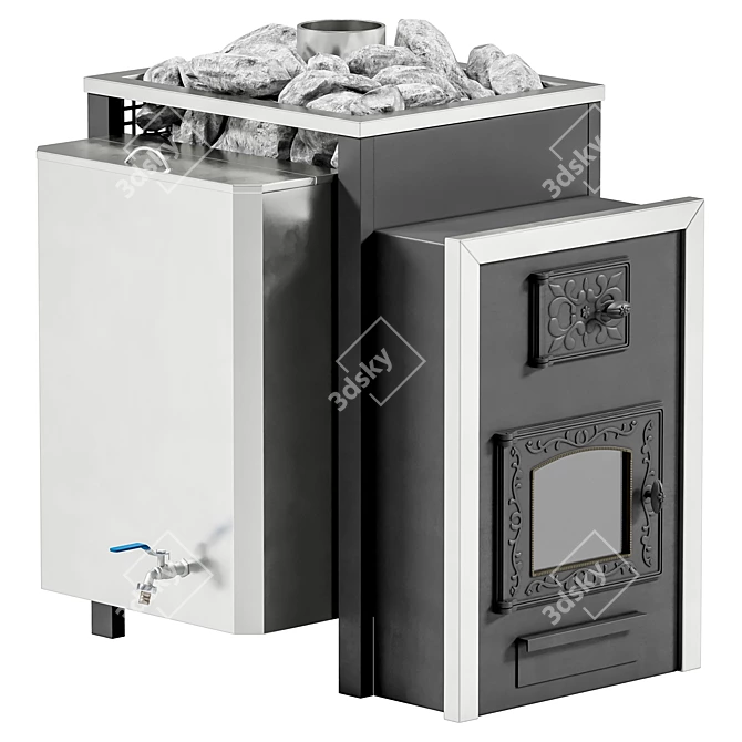 Raduga Sauna Stove Meticulously Designed 3D model image 1