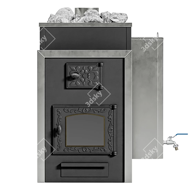 Raduga Sauna Stove Meticulously Designed 3D model image 3