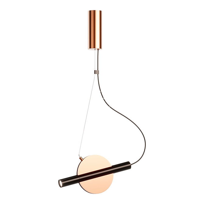 Sleek Pendant Light Fixture 3D model image 2