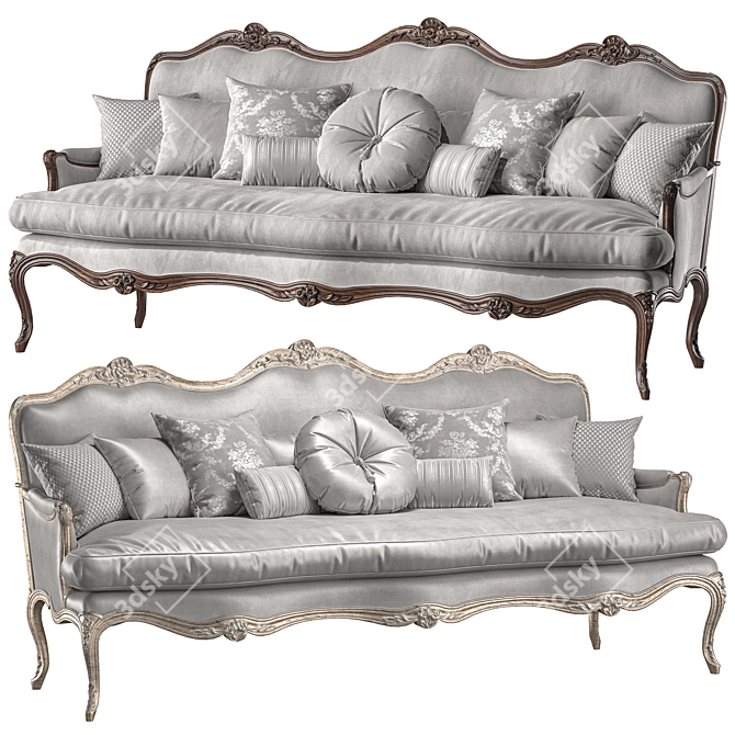 Louis Antique Sofa Art 245 3D model image 1