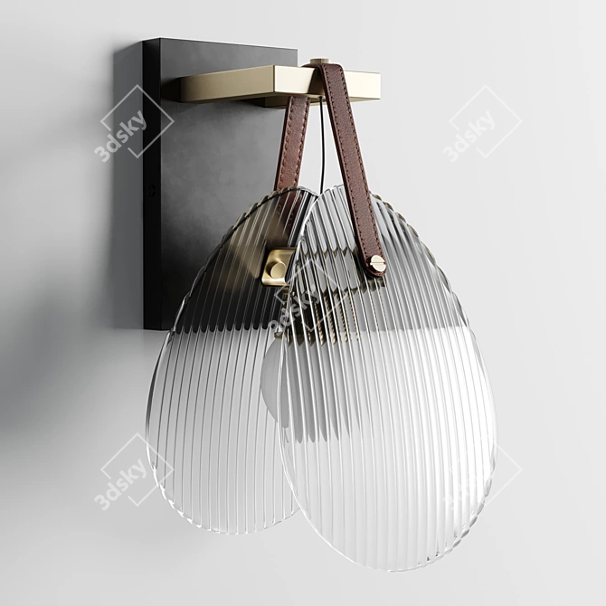 Sleek Conch Wall Light 3D model image 2