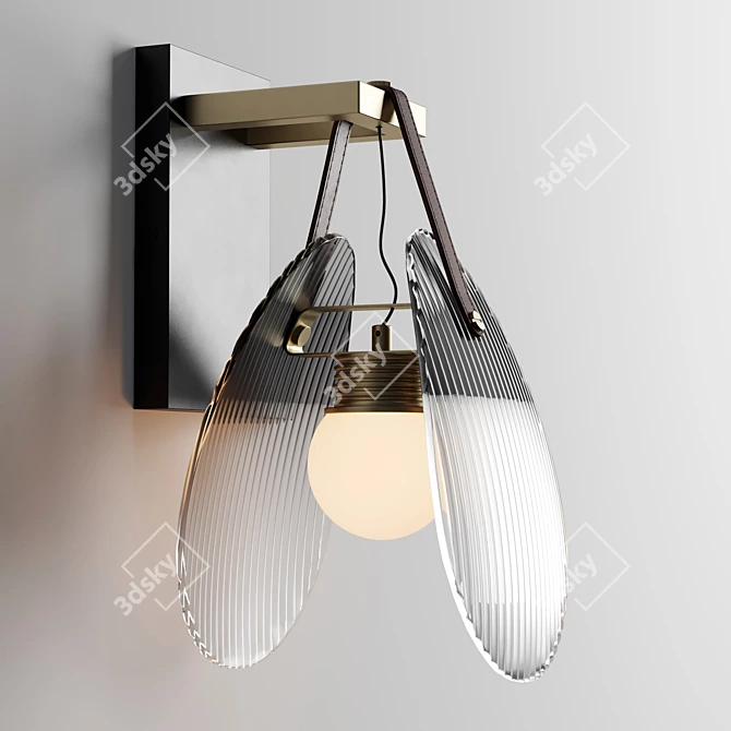 Sleek Conch Wall Light 3D model image 4