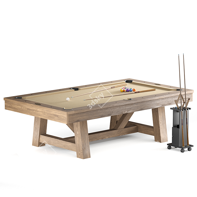 Botanic 8' Pool Table, Premium Materials 3D model image 8