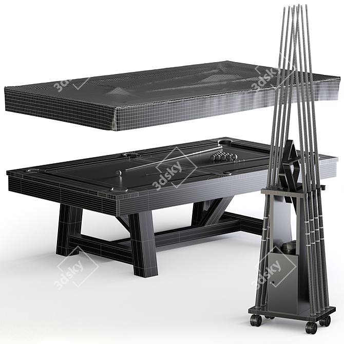 Botanic 8' Pool Table, Premium Materials 3D model image 14