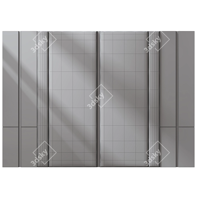 Modern Wall Panel 3D Model 3D model image 2