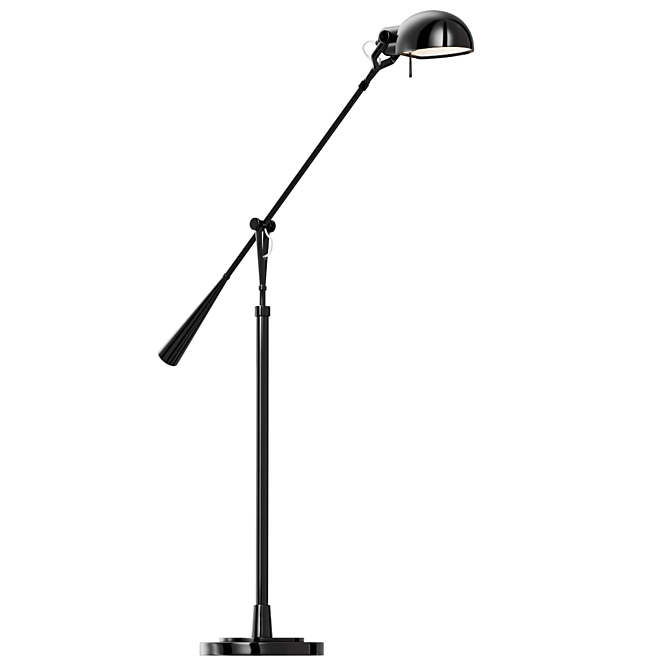 Sleek Dome Shade Floor Lamp 3D model image 4