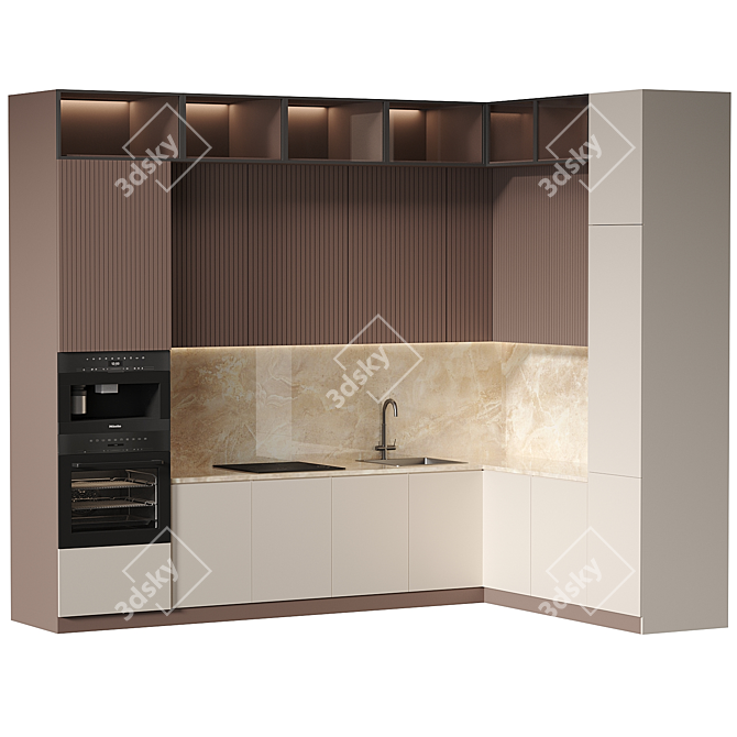 Modern Kitchen 3D Model 2014 3D model image 1