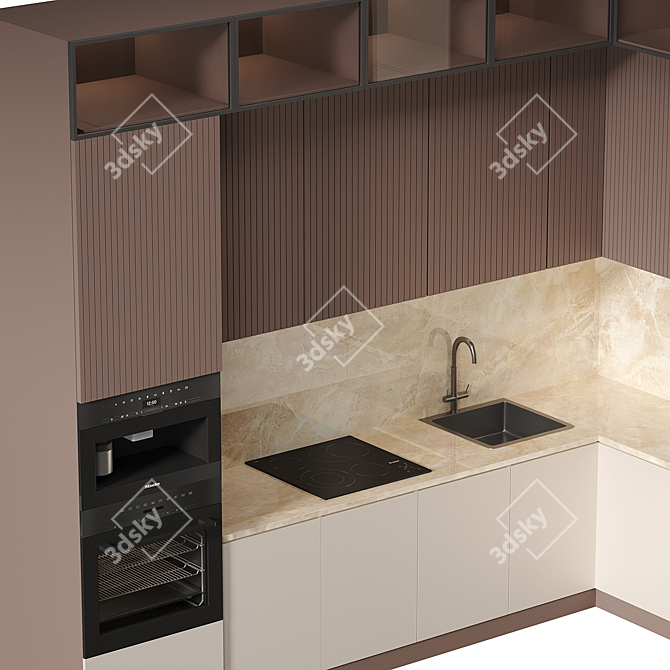 Modern Kitchen 3D Model 2014 3D model image 2