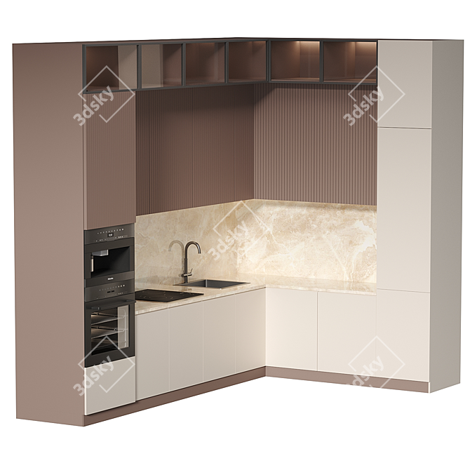 Modern Kitchen 3D Model 2014 3D model image 4