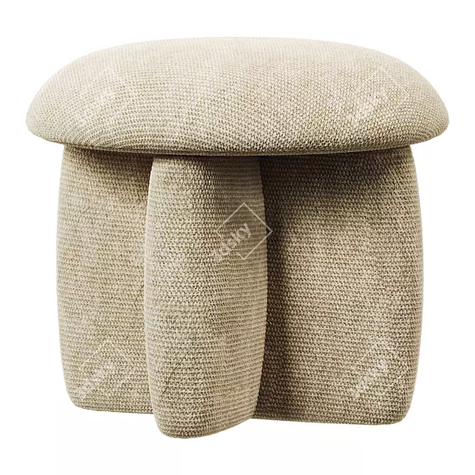 Elegant Madeline Ottoman for Sale 3D model image 3