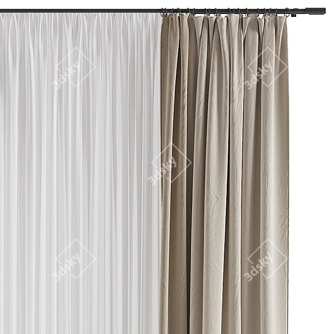 Refined Curtain #053 3D model image 2