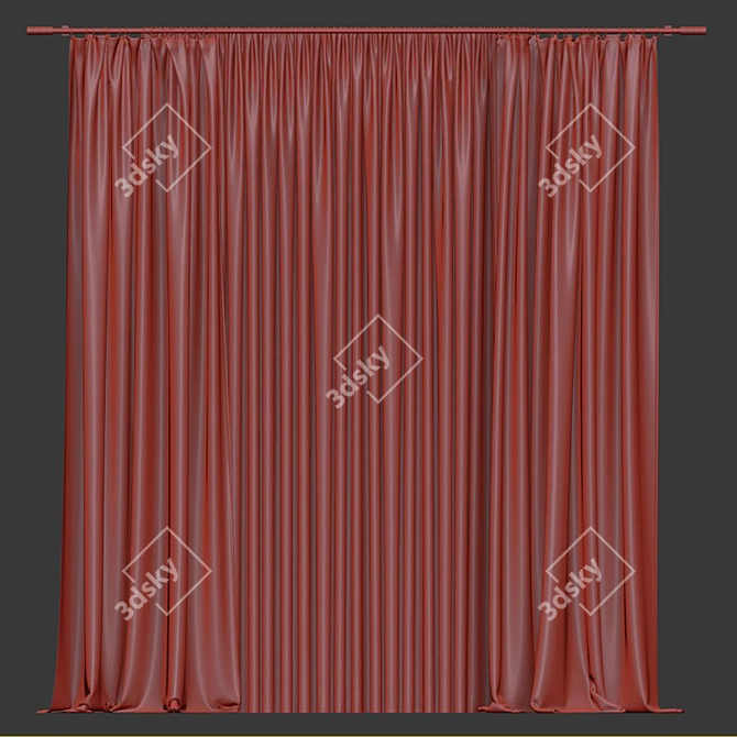 Refined Curtain #053 3D model image 3