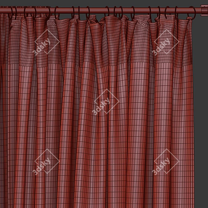 Refined Curtain #053 3D model image 4