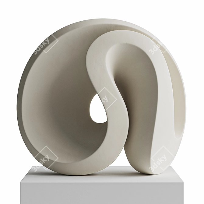 Dynamic Abstract Sculpture "Pulse 3D model image 2