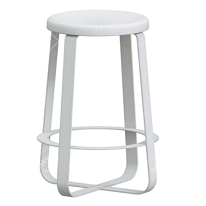 Modern Elegance Primi Counter Stool 3D model image 6