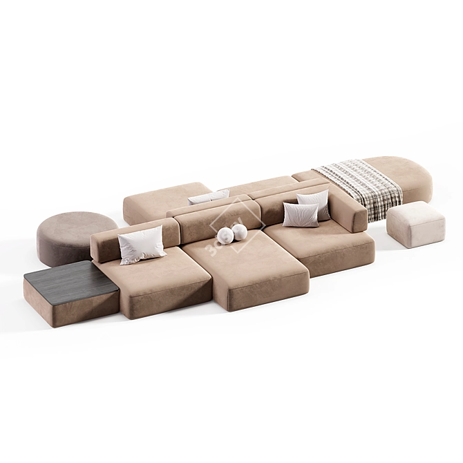 Modern Entropy Sofa, Bold Design 3D model image 2