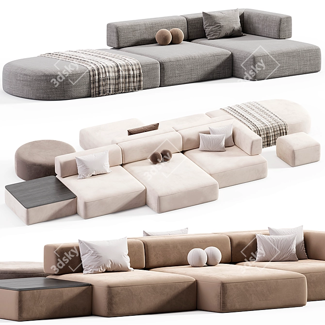 Modern Entropy Sofa, Bold Design 3D model image 3