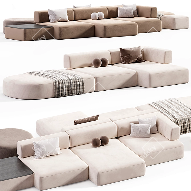 Modern Entropy Sofa, Bold Design 3D model image 4