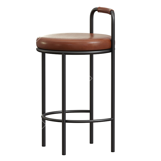 Karimi 65cm Brown Bar Stool 3D model image 3