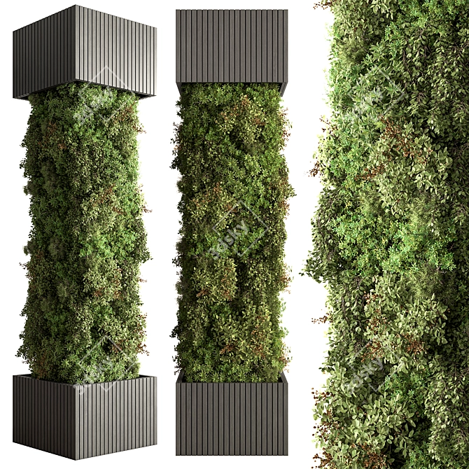 Vertical Garden Column Set 122 3D model image 1