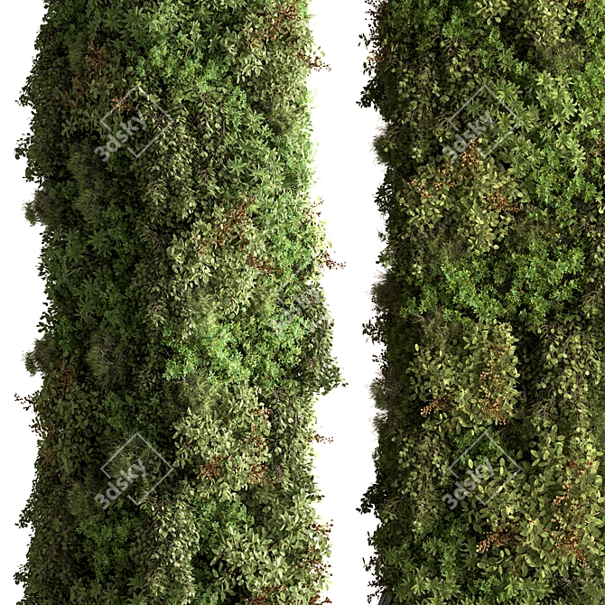 Vertical Garden Column Set 122 3D model image 2