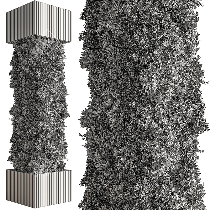 Vertical Garden Column Set 122 3D model image 3