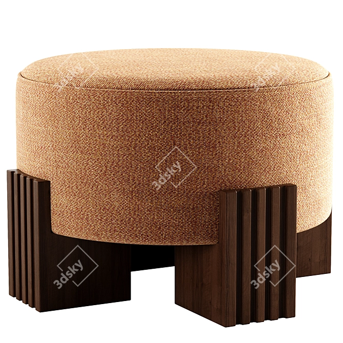 Modern Low Stool by DOME 3D model image 1